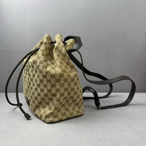 Gucci Brown Monogram Backpack - Picture 4 of 9